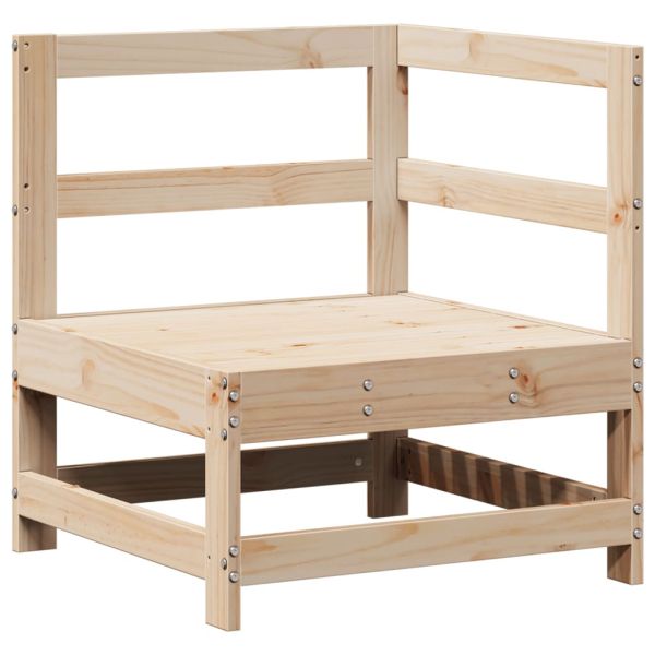 Градински комплект диван от 3 части, масивно дърво бор