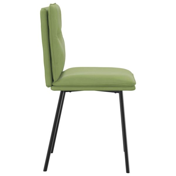 Трапезни столове, 4 бр, светлозелени, кадифе