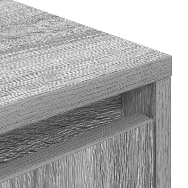 ТВ шкаф с LED осветление, сив сонома, 193,5x41x50 см