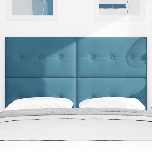 Облегалка за глава с таблото Тъмен син 144 см Изкуствена