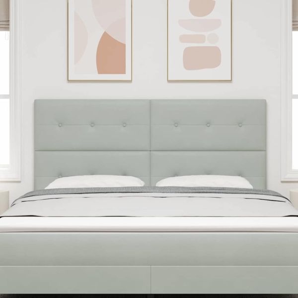 Облегалка за глава с таблото Светлосиво 180 cm Изкуствена