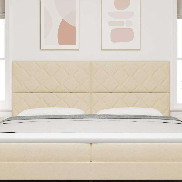 Облегалка за глава с таблото Крем 200 cm Изкуствена