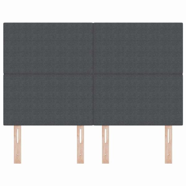 LED глава С LED лентисти светлини Тъмен сив 144 см Полиестер