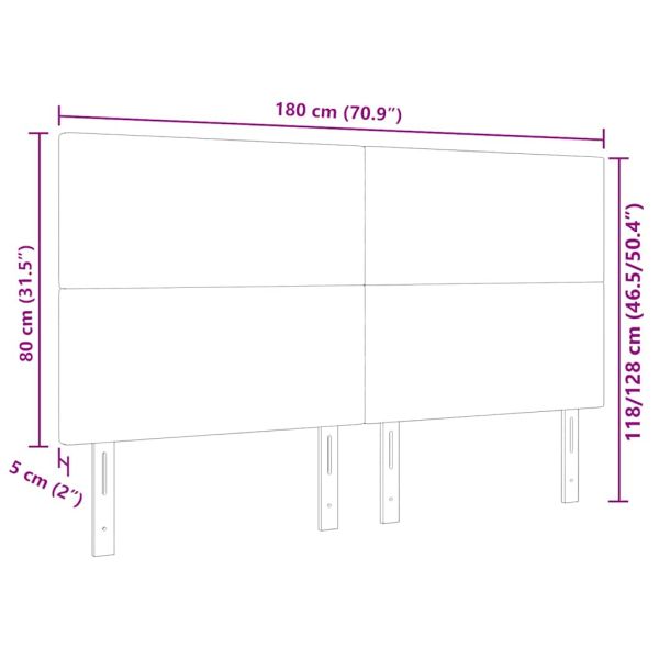 LED глава С LED лентисти светлини Светлосиво 180 cm Полиестер