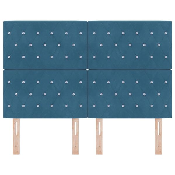 LED глава С LED лентисти светлини Тъмен син 144 см Полиестер