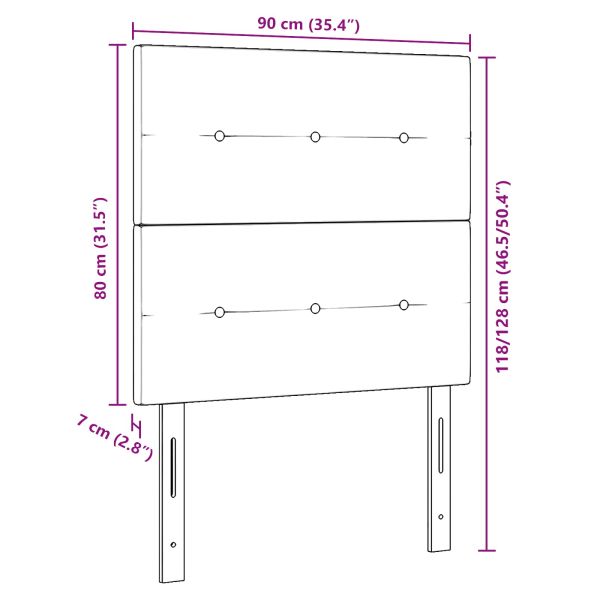 LED глава С LED лентисти светлини Светлосиво 90 cm Полиестер