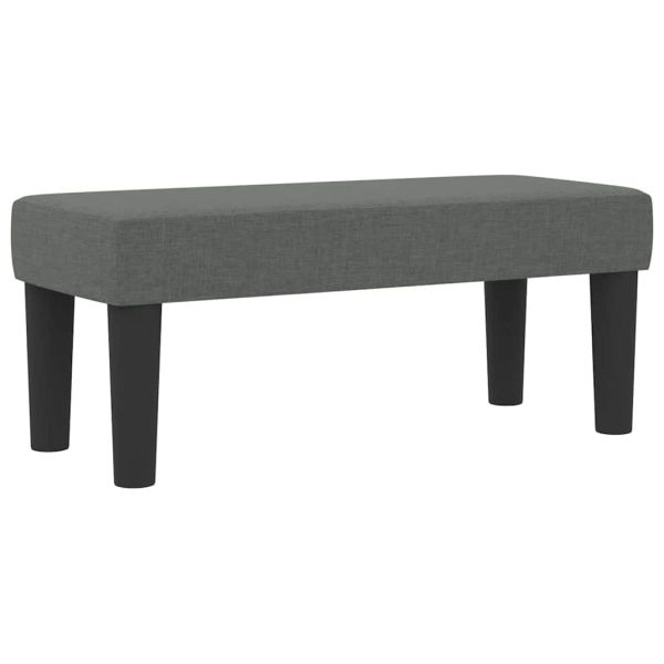 Легло с пружинирана основа Тъмен сив 90 x 200 cm текстил