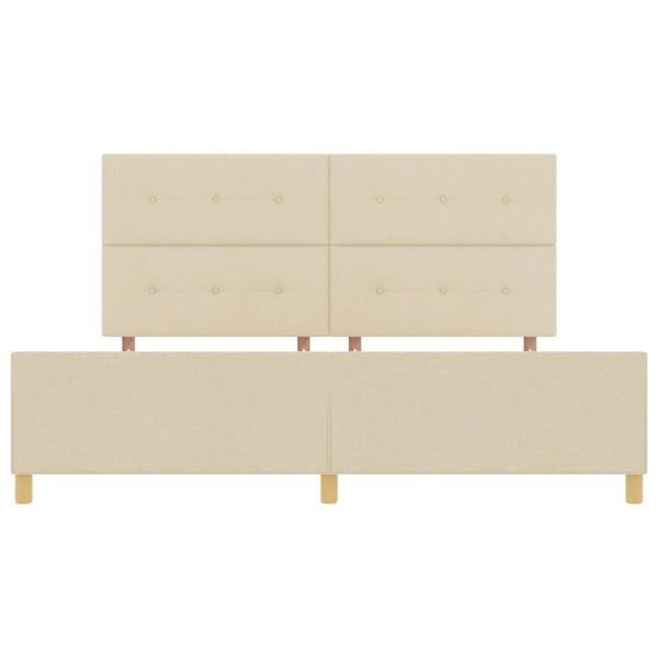 Рамка за легло с таблото Крем 200 x 200 cm текстил