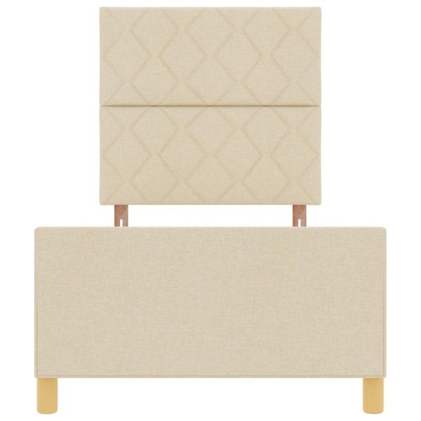 Рамка за легло с таблото Крем 100 x 200 cm текстил