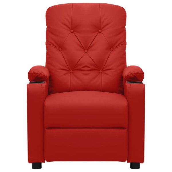 Масажен стол виненочервен изкуствена кожа