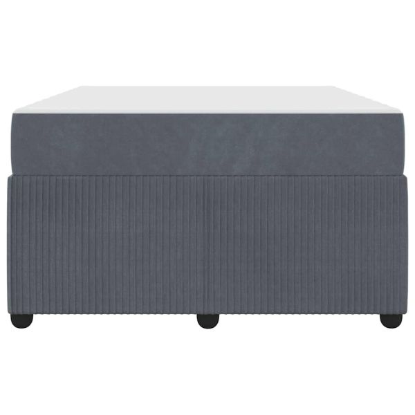 Рамка за легло с матрак Тъмен сив 120 x 200 cm текстил