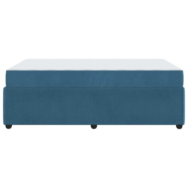 Рамка за легло с матрак Синьо 120 x 200 cm текстил