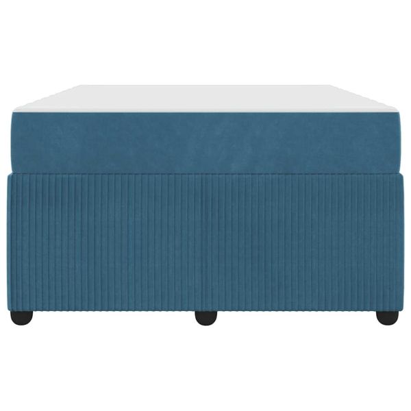 Рамка за легло с матрак Синьо 120 x 200 cm текстил