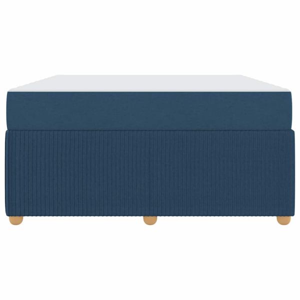 Рамка за легло с матрак Синьо 140 x 200 cm текстил