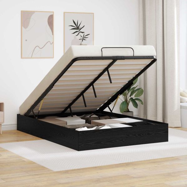 Отоманско легло със съхранение Черния дъб 193 x 120 x 25 см ПДЧ