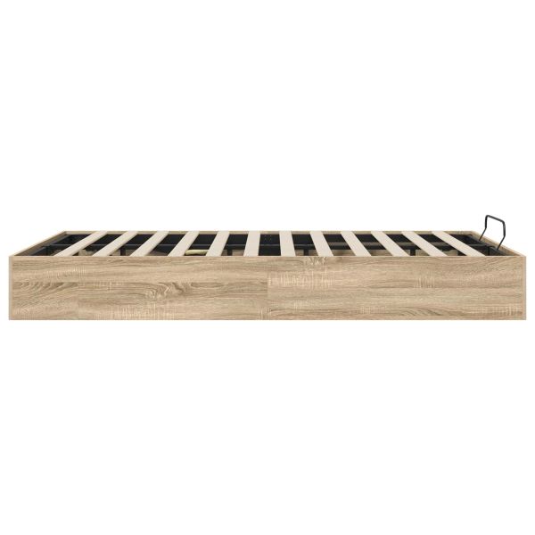 Отоманско легло със съхранение Сонома дъб 193 x 120 x 25 см ПДЧ