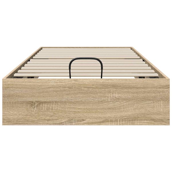 Отоманско легло със съхранение Сонома дъб 193 x 120 x 25 см ПДЧ