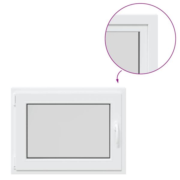 Прозорец за мазе "RISOR" 80x70 см, накланящ се и завъртащ се, DIN ляв, бял