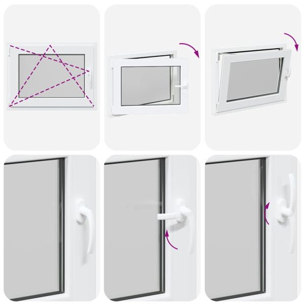 Прозорец за мазе "RISOR" 80x70 см, накланящ се и завъртащ се, DIN ляв, бял
