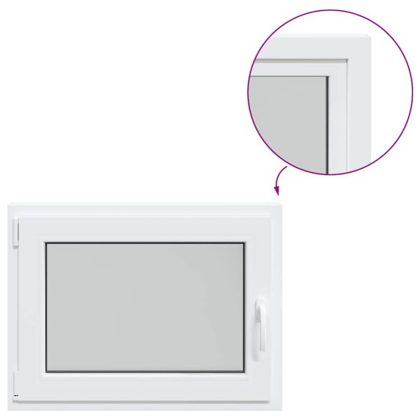 Прозорец за мазе "RISOR" 80x60 см, накланящ се и завъртащ се, DIN ляв, бял