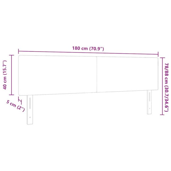 Облегалка за глава с таблото Крем 180 cm Изкуствена