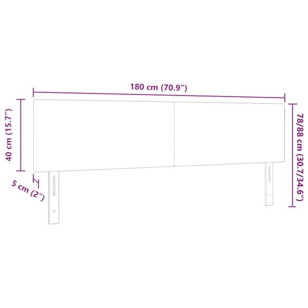 Облегалка за глава Светлозелено сиво 180 cm Изкуствена