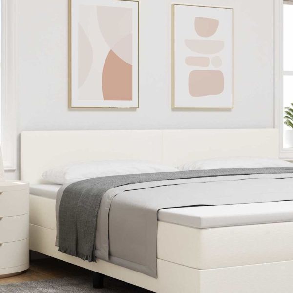 Облегалка за глава с таблото Крем 200 cm Изкуствена