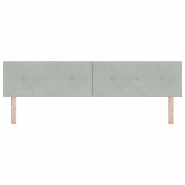 Облегалка за глава с таблото Светлосиво 200 cm Изкуствена