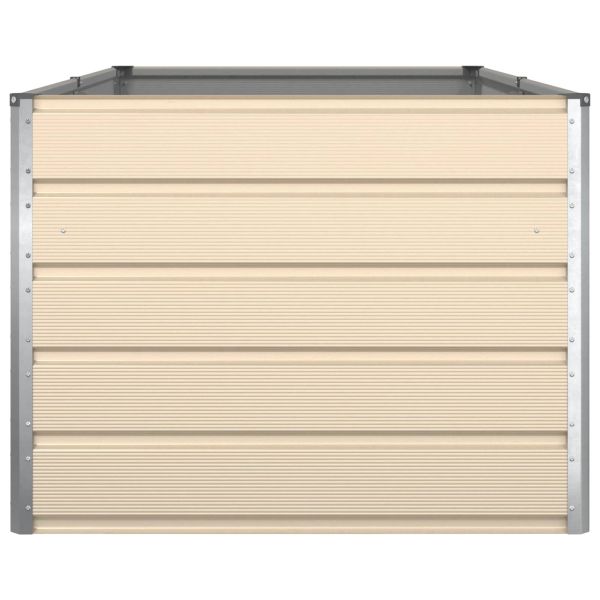 Кашпа Слонова кост 195 x 100 x 45 см Галванизирана стомана