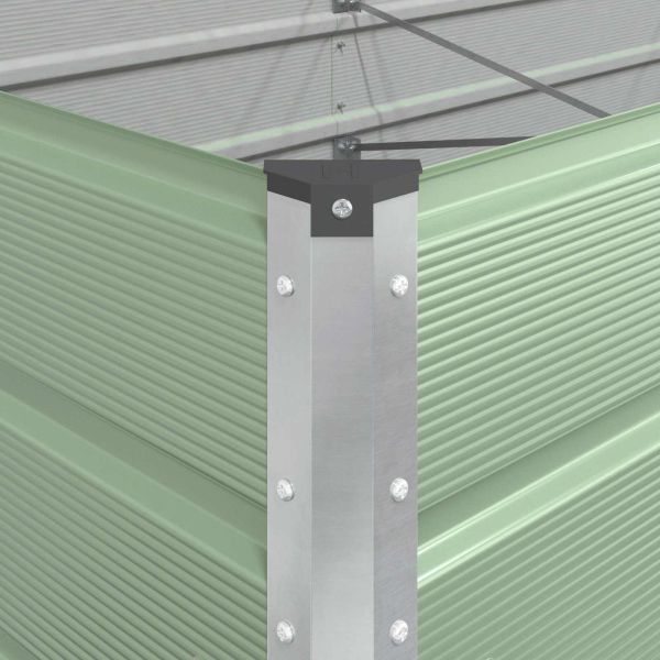 Кашпа Пастелно зелено 195 x 100 x 45 см Галванизирана стомана