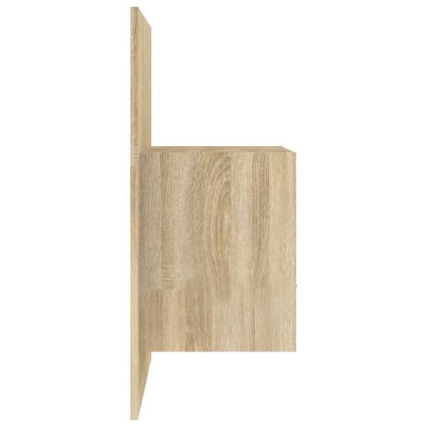 Нощни шкафчета за стенен монтаж, 2 бр, дъб сонома