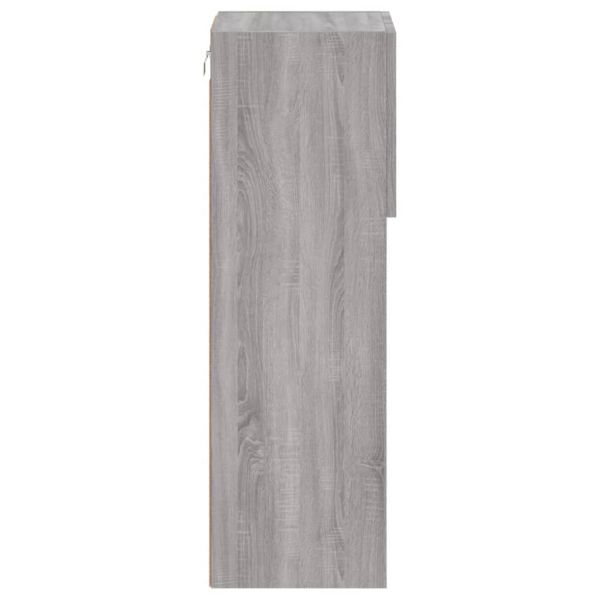 ТВ шкаф с LED осветление, сив сонома, 30,5x30x90 см