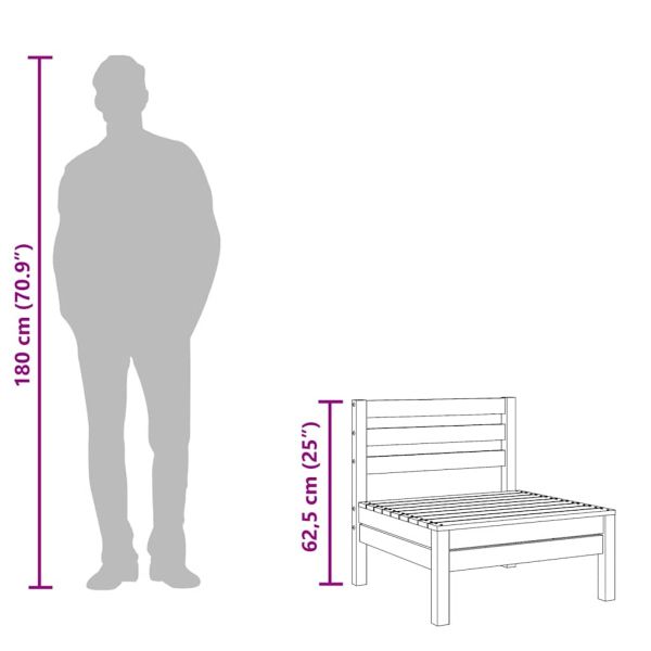 Градински диван, 3-местен, импрегниран бор