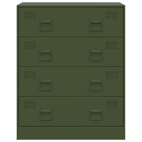 Бюфет, маслиненозелен, 67x39x83 см, стомана