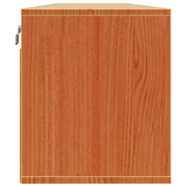 Стенен шкаф 2 pcs Кафяво с восъчно покритие 80 x 30 x 35 cm