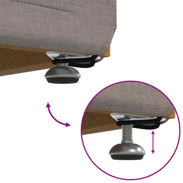 Стук Таупе 41 x 41 x 40 см Текстил и конструирано дърво