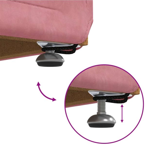 Стук Розово 41 x 41 x 40 см Кадифе и инженерна дървесина