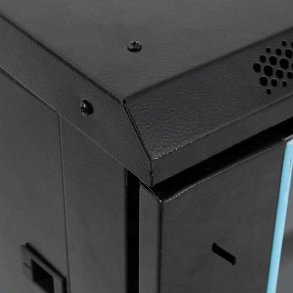 15U сървърен шкаф, 19", IP20, черен, 60x45x86 см