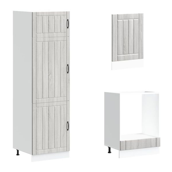 Комплект кухненски шкафове от 7 части Lucca, инженерно дърво