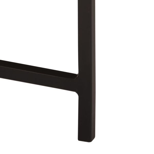 Маса за кафе, 45x45x40 см, мангово дърво масив и желязо