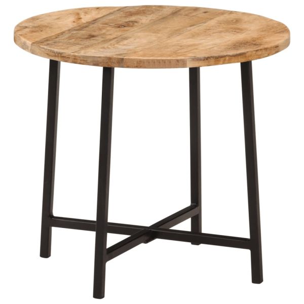 Маса за кафе, 45x45x40 см, мангово дърво масив и желязо