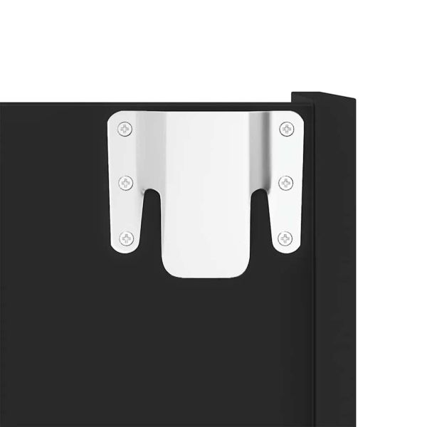 Стенни шкафове за обувки 4 бр черни 60x18x60 см инженерно дърво