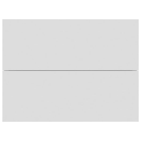 Нощни шкафчета, 2 бр, бели, 40x30x30 см, инженерно дърво