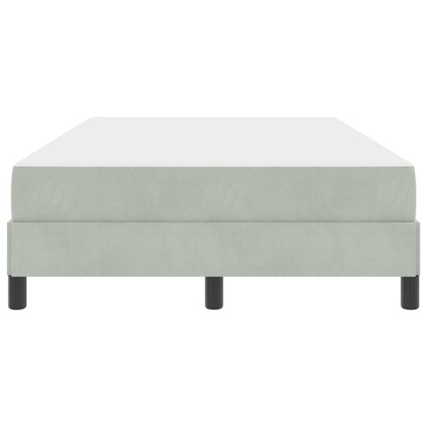 Легло с пружинирана основа Светлосиво 120 x 190 cm текстил