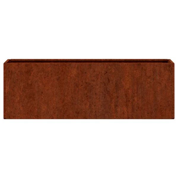 Стенни кашпи, 2 бр, ръждиво, кортенова стомана, 53x10x17 см