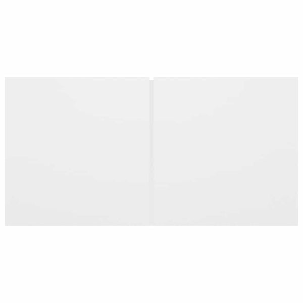 Комплект ТВ шкафове от 10 части, бял, инженерно дърво