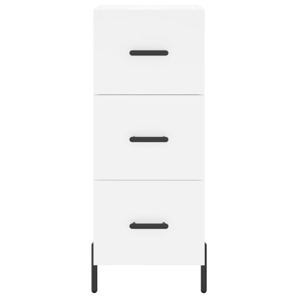 Висок шкаф, бял, 34,5x34x180 см, инженерно дърво