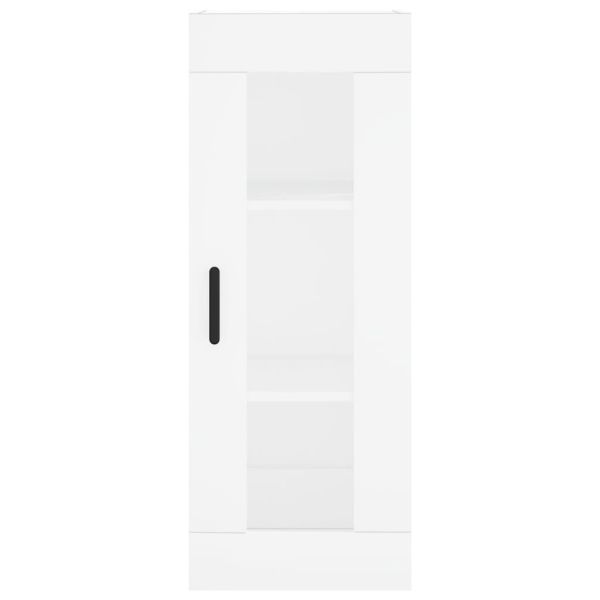 Висок шкаф, бял, 34,5x34x180 см, инженерно дърво