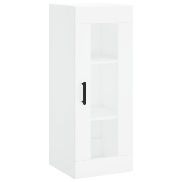 Висок шкаф, бял, 34,5x34x180 см, инженерно дърво