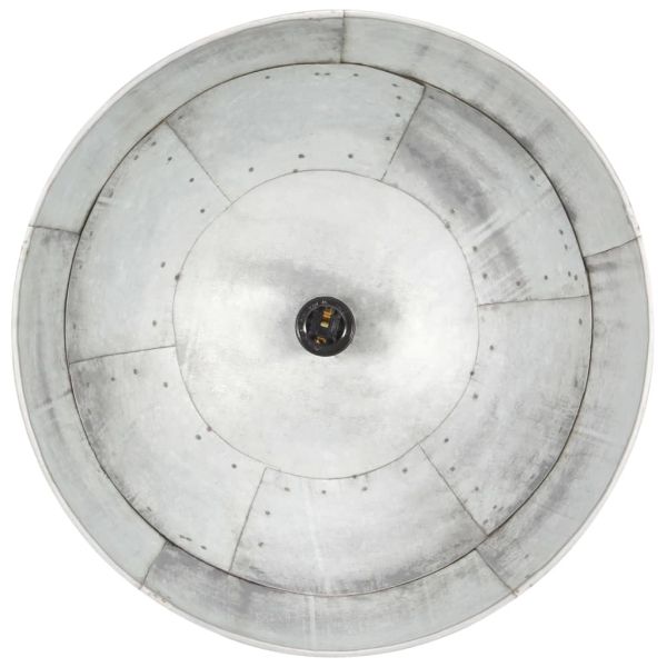 Индустриален винтидж пендел 25 W сребрист кръгъл 41 см E27